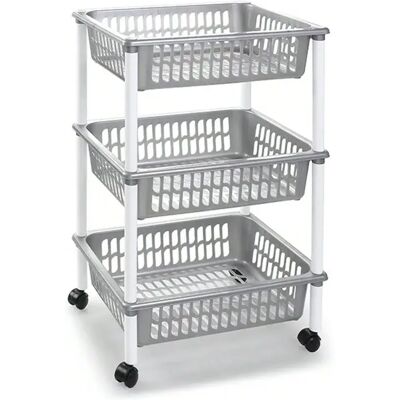 NONE Carrello Organizzatore a 3 Ripiani con Ruote Scaffale Multiuso per Casa, Bagno e Cucina Disponibile in vari colori NONE Carrello Organizzatore a 3 Ripiani con Ruote Scaffale Multiuso per Casa, Bagno e Cucina Disponibile in vari colori