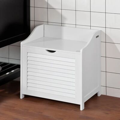 SoBuy FSR40-W panca portabiancheria panca portabiancheria cestello portabiancheria con coperchio e borsa portabiancheria rimovibile bianco BHT circa: 50x53x35 cm SoBuy FSR40-W panca portabiancheria panca portabiancheria cestello portabiancheria con coperchio e borsa portabiancheria rimovibile bianco BHT circa: 50x53x35 cm