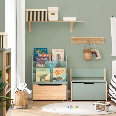 Libreria per Bambini - Verde - 4 Mensole - 62x30x80cm Libreria per Bambini - Verde - 4 Mensole - 62x30x80cm