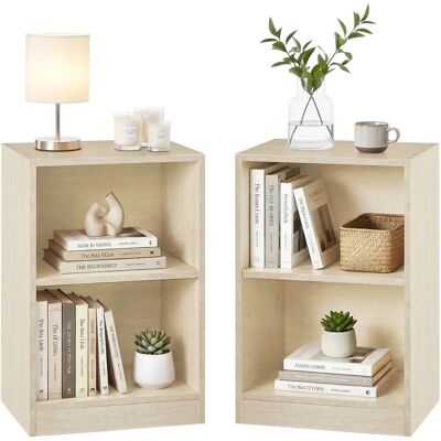 VASAGLE CUSTOS Collection - Set di 2, Comodino con Scomparti Aperti, Tavolino con Ripiano Regolabile, Doppio Uso, Facile Montaggio, Camera da Letto, Soggiorno, Travertino Beige/Bianco Nuvola VASAGLE CUSTOS Collection - Set di 2, Comodino con Scomparti Aperti, Tavolino con Ripiano Regolabile, Doppio Uso, Facile Montaggio, Camera da Letto, Soggiorno, Travertino Beige/Bianco Nuvola