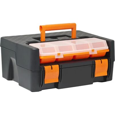 NONE Cassetta degli Attrezzi con Organizzatore Integrato e Rimovibile – Valigetta Fai-da-Te con 8 Scomparti, Design Pratico e Resistente, Dimensioni 38 x 29,5 x 16 cm, Ideale per Officina, Casa e NONE Cassetta degli Attrezzi con Organizzatore Integrato e Rimovibile – Valigetta Fai-da-Te con 8 Scomparti, Design Pratico e Resistente, Dimensioni 38 x 29,5 x 16 cm, Ideale per Officina, Casa e