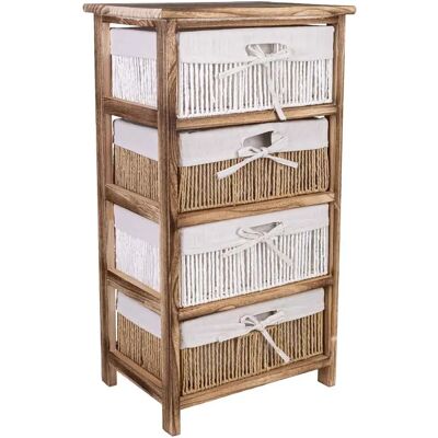 Wonderlust Deco - Cassettiera in legno marrone 40x29x73 cm Marrone 40x29x73h cm Wonderlust Deco - Cassettiera in legno marrone 40x29x73 cm Marrone 40x29x73h cm