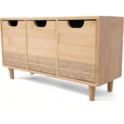 NONE LINHOME RS02168 Mini Cassettiera in Legno e Bambù con 4 Cassetti per Piccoli Accessori, 21x16x28cm - Mini Organizer da Scrivania Multiuso NONE LINHOME RS02168 Mini Cassettiera in Legno e Bambù con 4 Cassetti per Piccoli Accessori, 21x16x28cm - Mini Organizer da Scrivania Multiuso
