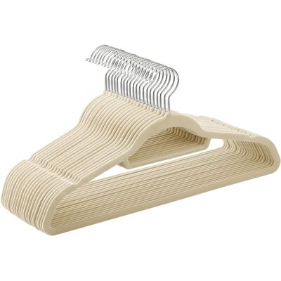 SONGMICS Appendiabiti in Velluto, Set 20 Pezzi, Antiscivolo, con Barra per Cravatte e Gancio Girevole 360°, Spessore 0,6 cm, Salvaspazio, Lunghezza 43,5 cm, per Cappotto, Abito, Pantaloni, SONGMICS Appendiabiti in Velluto, Set 20 Pezzi, Antiscivolo, con Barra per Cravatte e Gancio Girevole 360°, Spessore 0,6 cm, Salvaspazio, Lunghezza 43,5 cm, per Cappotto, Abito, Pantaloni,
