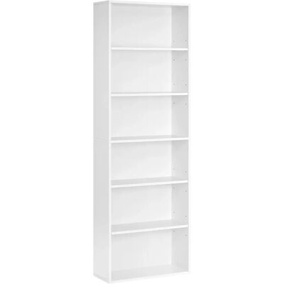 Libreria bianca VASAGLE a 6 ripiani - Per casa e ufficio Libreria bianca VASAGLE a 6 ripiani - Per casa e ufficio