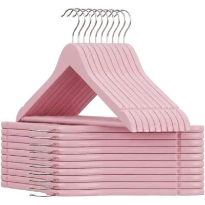 HERSIG Appendiabiti in legno, finitura liscia e verniciata, per organizzare i vestiti nel tuo armadio. Gancio a 360°. Rosa confetto, quantità assortita a scelta. Prima qualità garantita. HERSIG Appendiabiti in legno, finitura liscia e verniciata, per organizzare i vestiti nel tuo armadio. Gancio a 360°. Rosa confetto, quantità assortita a scelta. Prima qualità garantita.