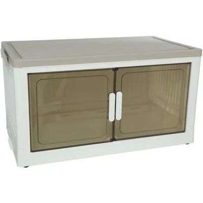 NONE Armadio Organizzatore Pieghevole con Ante Trasparenti e Ruote – Modulo di Stoccaggio Impilabile a 2 Livelli 33x60x65 cm o 1 Livello 33x60x31,5 cm – Armadio Multiuso per Vestiti, Scarpe, Giocattoli e NONE Armadio Organizzatore Pieghevole con Ante Trasparenti e Ruote – Modulo di Stoccaggio Impilabile a 2 Livelli 33x60x65 cm o 1 Livello 33x60x31,5 cm – Armadio Multiuso per Vestiti, Scarpe, Giocattoli e