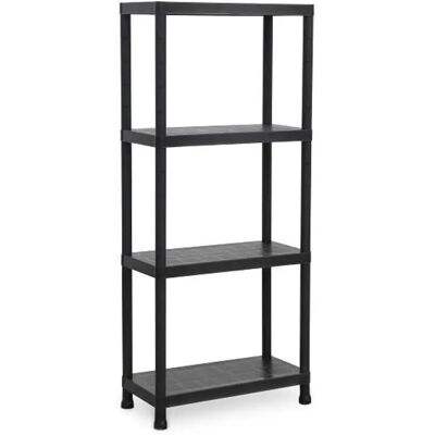 NONE Scaffale con 4 ripiani in plastica beige o nera, polipropilene PP, 140x60x30 cm, per garage, cucina, dispensa, terrazza, ufficio e ripostiglio NONE Scaffale con 4 ripiani in plastica beige o nera, polipropilene PP, 140x60x30 cm, per garage, cucina, dispensa, terrazza, ufficio e ripostiglio