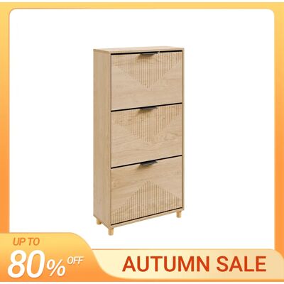 SoBuy FSR213-N scarpiera stretta in legno, larghezza 24 cm, grande capacità per scarpe fino alla taglia 47, design nordico, ideale per corridoio, ingresso, colore legno naturale, dimensioni 60x24x120 SoBuy FSR213-N scarpiera stretta in legno, larghezza 24 cm, grande capacità per scarpe fino alla taglia 47, design nordico, ideale per corridoio, ingresso, colore legno naturale, dimensioni 60x24x120