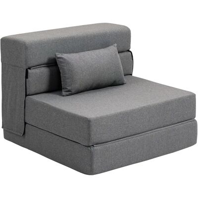 HOMCOM Poltrona trasformabile 1 posto 3 in 1, poltrona letto pieghevole, poltrona 1 posto con seduta grande, cuscino incluso, ma HOMCOM Poltrona trasformabile 1 posto 3 in 1, poltrona letto pieghevole, poltrona 1 posto con seduta grande, cuscino incluso, ma