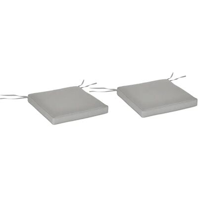 Set di cuscini da giardino grigi in poliestere - Cuscini per sedie da esterno Set di cuscini da giardino grigi in poliestere - Cuscini per sedie da esterno