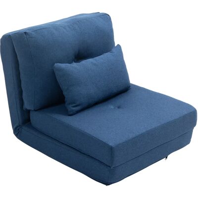 HOMCOM Poltrona convertibile 1 posto, poltrona letto relax 1 posto - cuscino incluso, schienale regolabile - soggiorno, ricaricabile HOMCOM Poltrona convertibile 1 posto, poltrona letto relax 1 posto - cuscino incluso, schienale regolabile - soggiorno, ricaricabile