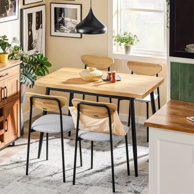 SoBuy OGT52-N set tavolo da pranzo per gruppo da pranzo tavolo da bar 5 pezzi con 4 sedie, comode coperture in schiuma SoBuy OGT52-N set tavolo da pranzo per gruppo da pranzo tavolo da bar 5 pezzi con 4 sedie, comode coperture in schiuma