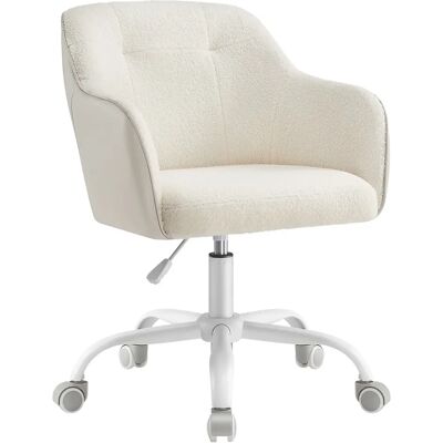 SONGMICS Sedia da studio , sedia girevole, altezza regolabile, carico 110 kg, struttura in acciaio, tessuto felpato traspirante e PU, per studio, camera da letto, beige cappuccino/grigio piccione/rosa SONGMICS Sedia da studio , sedia girevole, altezza regolabile, carico 110 kg, struttura in acciaio, tessuto felpato traspirante e PU, per studio, camera da letto, beige cappuccino/grigio piccione/rosa