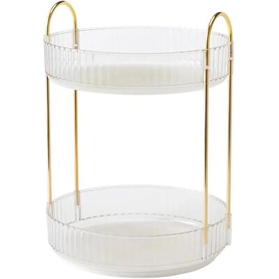 NONE Organizer per Trucco Rotante a 360 Gradi ° Trasparente – Portaoggetti a 2 Livelli per Cosmetici e Profumi, Multiuso per Tavolo da Toeletta, Bagno, Camera da Letto e Cucina NONE Organizer per Trucco Rotante a 360 Gradi ° Trasparente – Portaoggetti a 2 Livelli per Cosmetici e Profumi, Multiuso per Tavolo da Toeletta, Bagno, Camera da Letto e Cucina