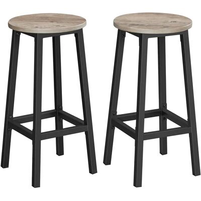 VASAGLE Sgabello da Bar, Set di 2, Sedie da Bar, Sedie da Cucina con Struttura in Metallo, Facile da Montare, con Poggiapiedi, per Cucina, Soggiorno, Sala da Pranzo, Rovere Beige e Classico VASAGLE Sgabello da Bar, Set di 2, Sedie da Bar, Sedie da Cucina con Struttura in Metallo, Facile da Montare, con Poggiapiedi, per Cucina, Soggiorno, Sala da Pranzo, Rovere Beige e Classico