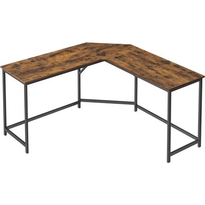 VASAGLE Scrivania ad Angolo a Forma di L, Scrivania da Gaming, 149 x 149 x 76 cm, Scrivania Angolare per Studio, Ufficio Domestico, Salvaspazio, Facile da Montare, Marrone Rustico e Nero VASAGLE Scrivania ad Angolo a Forma di L, Scrivania da Gaming, 149 x 149 x 76 cm, Scrivania Angolare per Studio, Ufficio Domestico, Salvaspazio, Facile da Montare, Marrone Rustico e Nero