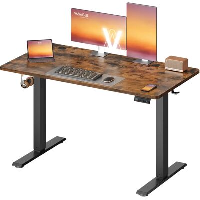 VASAGLE Scrivania Elettrica Regolabile in Altezza, Scrivania per Computer, Promemoria per Sedentarietà, Funzione Memoria con 4 Altezze, per Ufficio, 120 x 60 cm, Marrone Rustico/ Bianco Nuvola/ Rovere VASAGLE Scrivania Elettrica Regolabile in Altezza, Scrivania per Computer, Promemoria per Sedentarietà, Funzione Memoria con 4 Altezze, per Ufficio, 120 x 60 cm, Marrone Rustico/ Bianco Nuvola/ Rovere