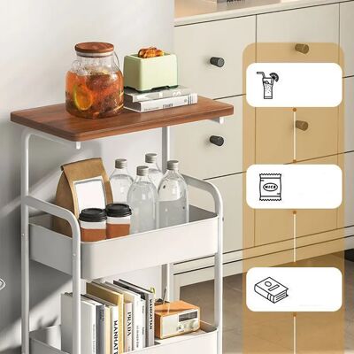 NONE Carrello portasnack multifunzionale a 3 livelli con ripiani, base e tavolo girevoli, telaio in acciaio al carbonio resistente, rotazione a 360 gradi. ° Ruote girevoli per cucina e soggiorno NONE Carrello portasnack multifunzionale a 3 livelli con ripiani, base e tavolo girevoli, telaio in acciaio al carbonio resistente, rotazione a 360 gradi. ° Ruote girevoli per cucina e soggiorno