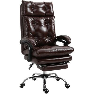 Vinsetto Poltrona da scrivania , sedia da ufficio ergonomica con altezza regolabile, schienale reclinabile e poggiapiedi Vinsetto Poltrona da scrivania , sedia da ufficio ergonomica con altezza regolabile, schienale reclinabile e poggiapiedi
