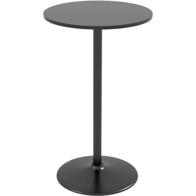 HOMCOM Tavolo rotondo Cafè in stile bistrot contemporaneo con vassoio verniciato e struttura in acciaio chiaro. 60L x 60L x HOMCOM Tavolo rotondo Cafè in stile bistrot contemporaneo con vassoio verniciato e struttura in acciaio chiaro. 60L x 60L x