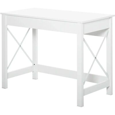 HOMCOM Scrivania per Computer, Tavolo per Computer, Postazione di Lavoro, Stile Moderno, Struttura Rinforzata a X, Tavolo da Studio per Soggiorno, Sala Lavoro, Piccoli Spazi, Bianco HOMCOM Scrivania per Computer, Tavolo per Computer, Postazione di Lavoro, Stile Moderno, Struttura Rinforzata a X, Tavolo da Studio per Soggiorno, Sala Lavoro, Piccoli Spazi, Bianco