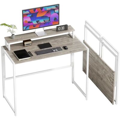 HOMCOM Scrivania Pieghevole per Computer, Scrivania con Supporto per Schermo, Struttura in Acciaio, Tavolo per Computer per Camera da Letto, Studio, Piccoli Spazi, 100x48x cm, Colore Naturale HOMCOM Scrivania Pieghevole per Computer, Scrivania con Supporto per Schermo, Struttura in Acciaio, Tavolo per Computer per Camera da Letto, Studio, Piccoli Spazi, 100x48x cm, Colore Naturale