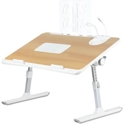 NONE Tavolino da letto per laptop, pieghevole, regolabile in altezza e angolazione, vassoio con ventola di raffreddamento per PC, per divano/pavimento, 60x40cm, grigio/legno Couelur/nero NONE Tavolino da letto per laptop, pieghevole, regolabile in altezza e angolazione, vassoio con ventola di raffreddamento per PC, per divano/pavimento, 60x40cm, grigio/legno Couelur/nero