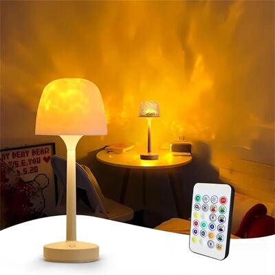 NONE Lampada Notturna a LED con Proiezione di Onde Oceaniche, 16 Colori, Dimmerabile, Controllo Touch e Telecomando, USB NONE Lampada Notturna a LED con Proiezione di Onde Oceaniche, 16 Colori, Dimmerabile, Controllo Touch e Telecomando, USB
