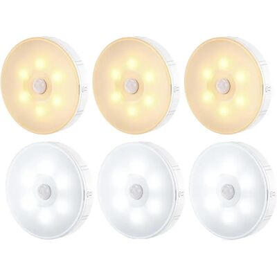 NONE Luce Notturna LED con Sensore di Movimento Ricaricabile via USB, 3 Modalità di Illuminazione, 2 Temperature di Colore 3000K/6000K, con Telecomando, Batteria da 1000mAh, Luce Automatica per Armadi, NONE Luce Notturna LED con Sensore di Movimento Ricaricabile via USB, 3 Modalità di Illuminazione, 2 Temperature di Colore 3000K/6000K, con Telecomando, Batteria da 1000mAh, Luce Automatica per Armadi,
