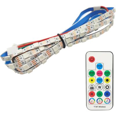 LED ATOMANT Striscia RGB 2M 5V USB, 60 LED/m con taglio ogni 50 cm, Illuminazione decorativa per interni con telecomando incluso per controllare colori, modalità e luminosità, Ideale per TV, PC, LED ATOMANT Striscia RGB 2M 5V USB, 60 LED/m con taglio ogni 50 cm, Illuminazione decorativa per interni con telecomando incluso per controllare colori, modalità e luminosità, Ideale per TV, PC,