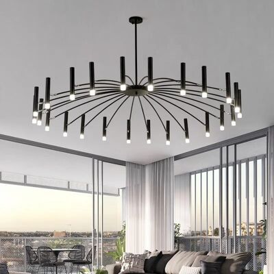 Queen Lifedecor Lampadario nero soggiorno Foyer Hotel grande lampadario interno Nordic Post moderno Loft industriale lampadario Vintage illuminazione Queen Lifedecor Lampadario nero soggiorno Foyer Hotel grande lampadario interno Nordic Post moderno Loft industriale lampadario Vintage illuminazione