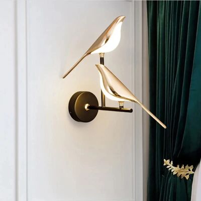 Ramalho Uccello d'oro applique da parete lounge Bar lampade da parete Creative novità applique camera da letto lampada da comodino decorazione soggiorno applique da parete interno specchio bagno lampada led Ramalho Uccello d'oro applique da parete lounge Bar lampade da parete Creative novità applique camera da letto lampada da comodino decorazione soggiorno applique da parete interno specchio bagno lampada led