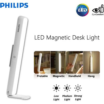 Philips Lampada magnetica a LED 66143 Lampada da lettura da tavolo da studio USB Type-C Ricaricabile EyeComfort Lampada da scrivania portatile 1800mAH 5W Philips Lampada magnetica a LED 66143 Lampada da lettura da tavolo da studio USB Type-C Ricaricabile EyeComfort Lampada da scrivania portatile 1800mAH 5W