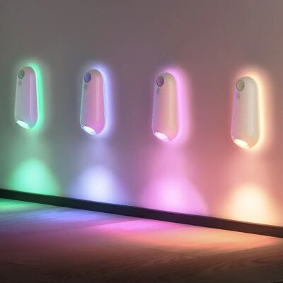 SHENZHITECH Luce notturna intelligente per WC, lampada con sensore di movimento che cambia colore a 7 colori, luci per WC a LED RGB sfumate, per bagno, cassettiera, notte SHENZHITECH Luce notturna intelligente per WC, lampada con sensore di movimento che cambia colore a 7 colori, luci per WC a LED RGB sfumate, per bagno, cassettiera, notte
