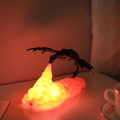 SHENZHITECH Luce notturna con drago di fuoco stampato in 3D, luci a LED ricaricabili, lampada da tavolo da campeggio per bambini, regali per adulti, camera da letto, decorazioni per la casa E-sport SHENZHITECH Luce notturna con drago di fuoco stampato in 3D, luci a LED ricaricabili, lampada da tavolo da campeggio per bambini, regali per adulti, camera da letto, decorazioni per la casa E-sport