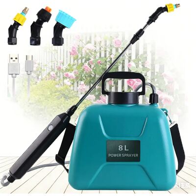 bromose Spruzzatore Elettrico a Spalla 8L con Pistola a Spruzzo, Irrigatore Automatico per Piante da Giardino, Strumento di Irrigazione Ricaricabile USB bromose Spruzzatore Elettrico a Spalla 8L con Pistola a Spruzzo, Irrigatore Automatico per Piante da Giardino, Strumento di Irrigazione Ricaricabile USB