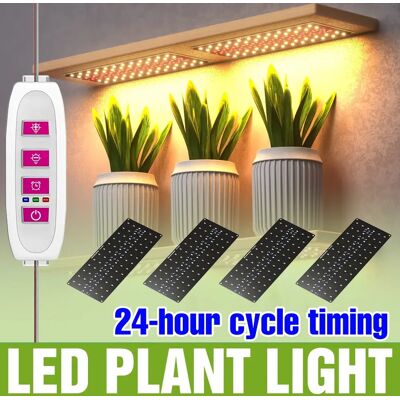 NJHIKG Lampada da coltivazione a LED a spettro completo Lampada da pannello quantistica per scatola di crescita interna Coltivazione di piante da fiore dimmerabile con temporizzazione Accensione/spegnimento NJHIKG Lampada da coltivazione a LED a spettro completo Lampada da pannello quantistica per scatola di crescita interna Coltivazione di piante da fiore dimmerabile con temporizzazione Accensione/spegnimento