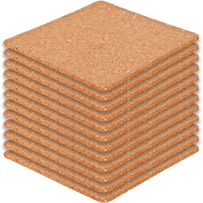 NONE Sottobicchieri, banconi quadrati in sughero. Confezione da 12 o 24 unità. Dimensioni a scelta: 10x10 cm e 18x18 cm. Per proteggere il tavolo dal calore e dalle macchie NONE Sottobicchieri, banconi quadrati in sughero. Confezione da 12 o 24 unità. Dimensioni a scelta: 10x10 cm e 18x18 cm. Per proteggere il tavolo dal calore e dalle macchie