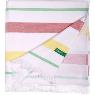 Benetton Hamman Asciugamano 80x165cm 350gsm 100% cotone Rosa, Giallo e Verde Arcobaleno BE Benetton Hamman Asciugamano 80x165cm 350gsm 100% cotone Rosa, Giallo e Verde Arcobaleno BE