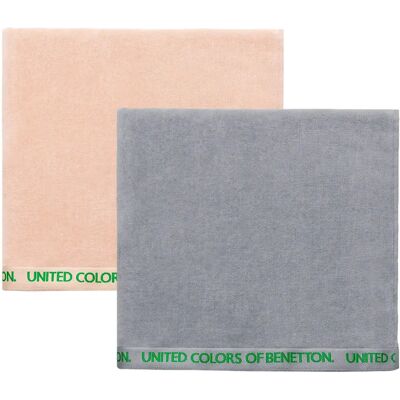 United Colori Uniti di Benetton Benetton - Set di 2 Asciugamani da spiaggia HIS e HER 90x160 cm 380GSM 100% cotone United Colori Uniti di Benetton Benetton - Set di 2 Asciugamani da spiaggia HIS e HER 90x160 cm 380GSM 100% cotone