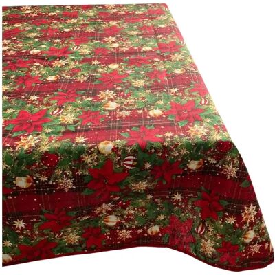 NONE Tovaglia natalizia, Tovaglia in tessuto rosso, misura grande, 140 x 300 cm, Tovaglia rettangolare lavabile per tavolo da pranzo, Decorazione natalizia NONE Tovaglia natalizia, Tovaglia in tessuto rosso, misura grande, 140 x 300 cm, Tovaglia rettangolare lavabile per tavolo da pranzo, Decorazione natalizia