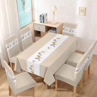NONE OsoNube - Set Tovaglia e Coprisedia, Tovaglia Rettangolare 140 x 220, 6 Coprisedia con Elastico, 100% Poliestere, Stampa Moderna. NONE OsoNube - Set Tovaglia e Coprisedia, Tovaglia Rettangolare 140 x 220, 6 Coprisedia con Elastico, 100% Poliestere, Stampa Moderna.