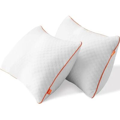 NONE Cuscino traspirante antiallergico per hotel, confezione da 2 cuscini medio-firmi con fibra morbida 3D + supporto in fibra 7D, cuscini morbidi di facile manutenzione (42x70 cm) (50x75 cm) NONE Cuscino traspirante antiallergico per hotel, confezione da 2 cuscini medio-firmi con fibra morbida 3D + supporto in fibra 7D, cuscini morbidi di facile manutenzione (42x70 cm) (50x75 cm)
