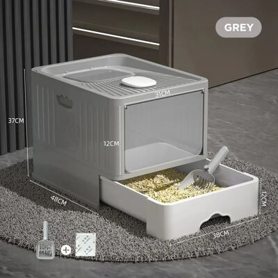 NONE Nuova Cuccia per Gatti L48x38x37cm Chiusa con Cassetto Anti-Odore Grande NONE Nuova Cuccia per Gatti L48x38x37cm Chiusa con Cassetto Anti-Odore Grande