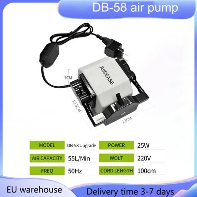 NONE Pompa d'Aria DB-58 per Incisione Laser, 25W 55L/min 220V 50Hz, Regolabile per Macchine per Incisione Laser e Ossigenazione Acquari NONE Pompa d'Aria DB-58 per Incisione Laser, 25W 55L/min 220V 50Hz, Regolabile per Macchine per Incisione Laser e Ossigenazione Acquari