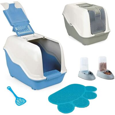 NONE LETTIERA GATTO CHIUSA colore casuale FACILE PULIRE【Con 2 ciotola MANGIA e TAPPETINO LETTIERA 】54x39x40H cm petshopmilano NONE LETTIERA GATTO CHIUSA colore casuale FACILE PULIRE【Con 2 ciotola MANGIA e TAPPETINO LETTIERA 】54x39x40H cm petshopmilano