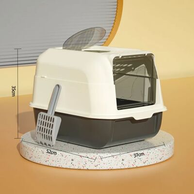 NONE Lettiera per Gatti Grande e Chiusa con Paletta, Toilette Pieghevole Anti-Schizzi, Vassoio Portatile Semi-Chiuso per Gatti da Interno NONE Lettiera per Gatti Grande e Chiusa con Paletta, Toilette Pieghevole Anti-Schizzi, Vassoio Portatile Semi-Chiuso per Gatti da Interno