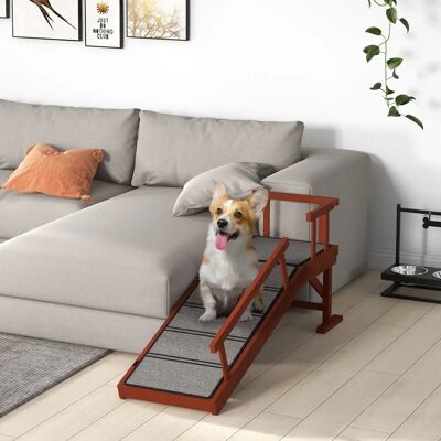 PawHut Rampa per cani con ringhiera rimovibile, rampa antiscivolo per bagagliaio per animali fino a 30 kg PawHut Rampa per cani con ringhiera rimovibile, rampa antiscivolo per bagagliaio per animali fino a 30 kg