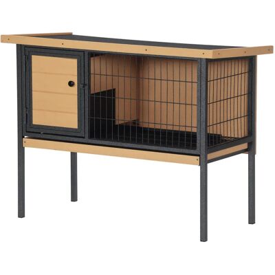 PawHut Gabbia per conigli con abbeveratoio integrato, ideale per roditori da esterno, con tetto apribile - Protezione solare. 91,5 l x 45 l x 70 H cm PawHut Gabbia per conigli con abbeveratoio integrato, ideale per roditori da esterno, con tetto apribile - Protezione solare. 91,5 l x 45 l x 70 H cm